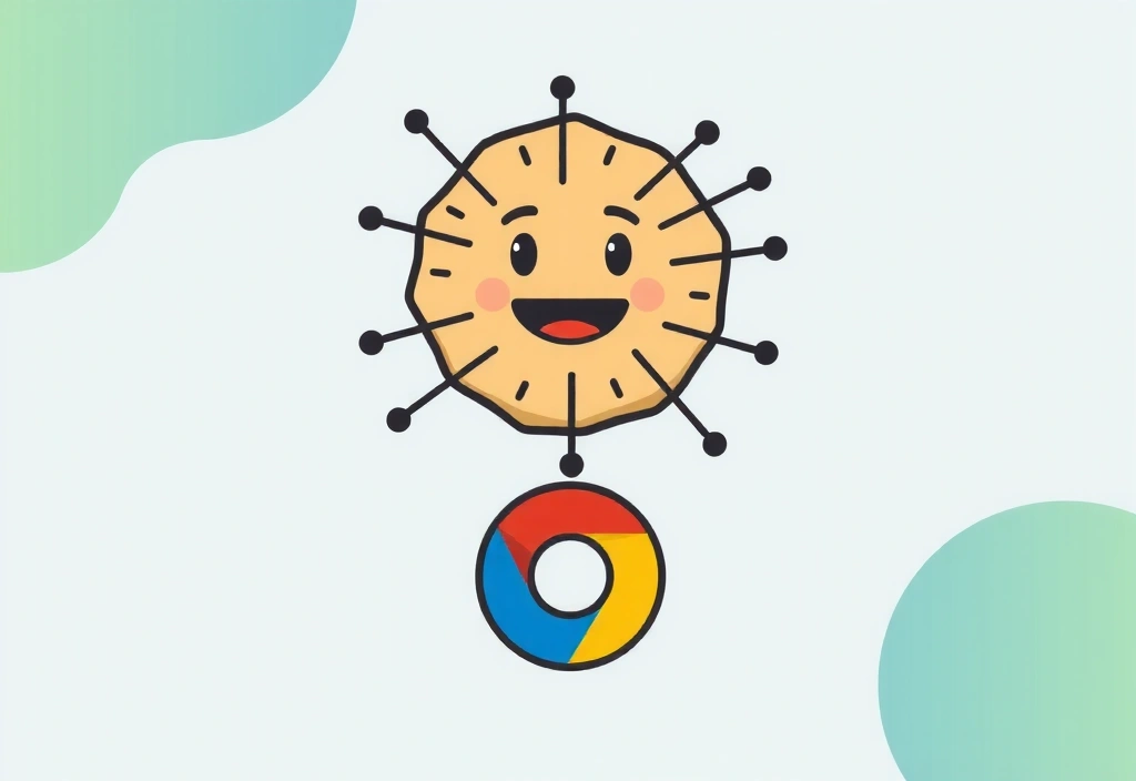 Illustrazione di un biscotto digitale che rappresenta un cookie su internet